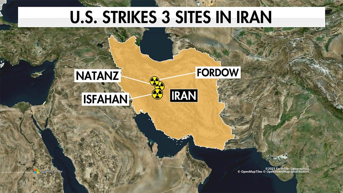 The United States strikes three sites in Iran