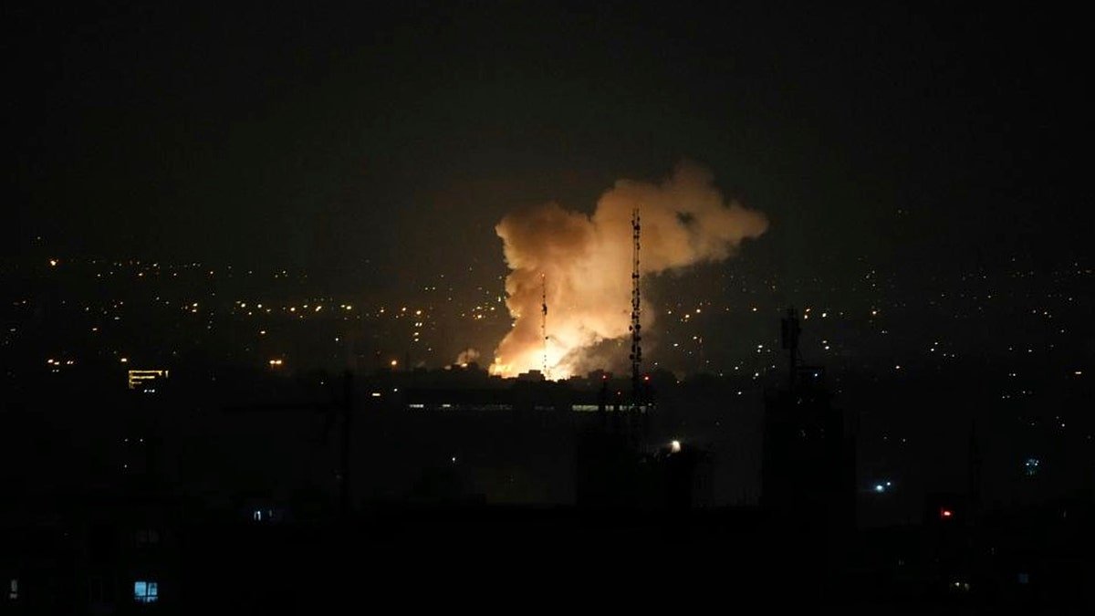 Smoke rises after an explosion in Tehran, Iran, on Friday, June 13, 2025. Israel attacked the capital of Iran early on Friday, with the congestion of explosions through Tehran.