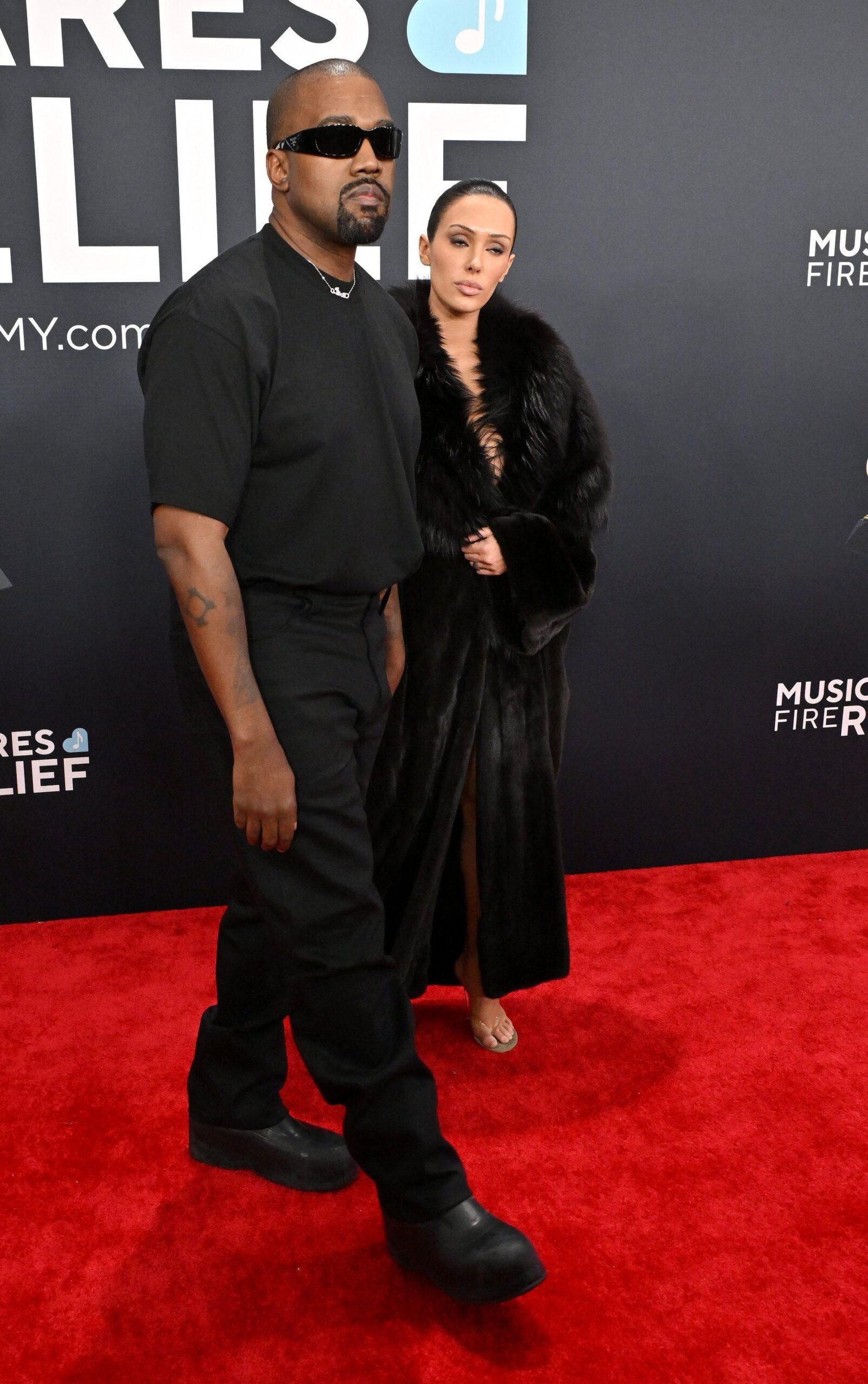 Kanye West and Bianca Censori at the sixteenth Grammy Awards