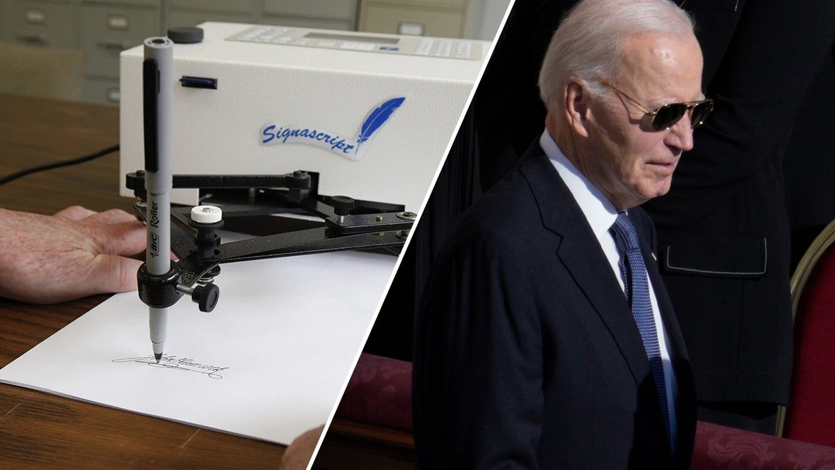Anatomy of the bodies, left; Biden on the right