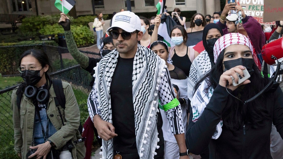 Protesters anti -Israel at Columbia University in October 2023