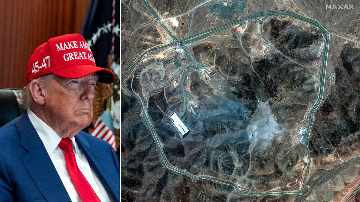 Trump is in the situation room and a picture of the damage to the Iranian Fordo nuclear site