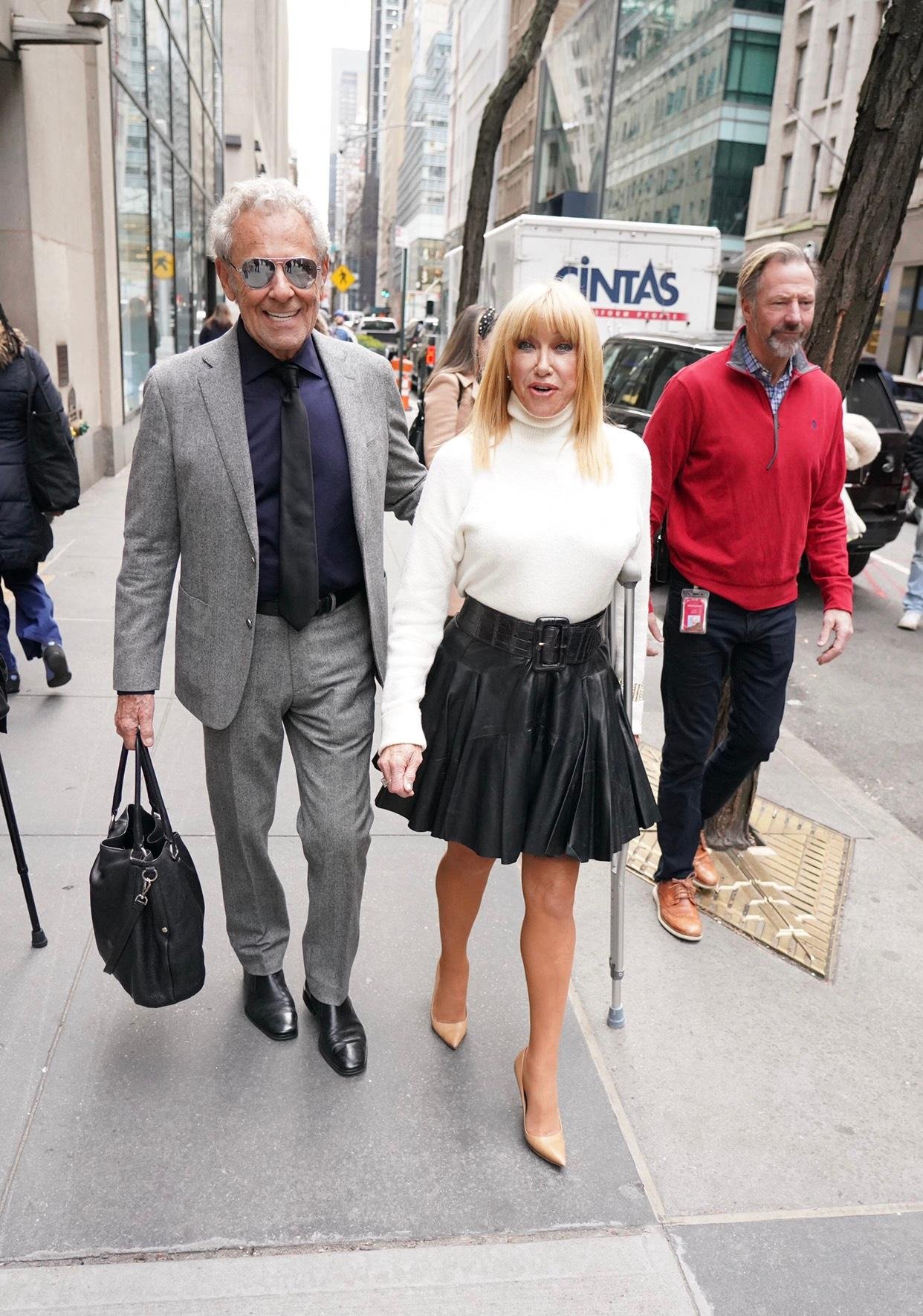 Susan Somers and Alan Hamel were seen outside today's program.