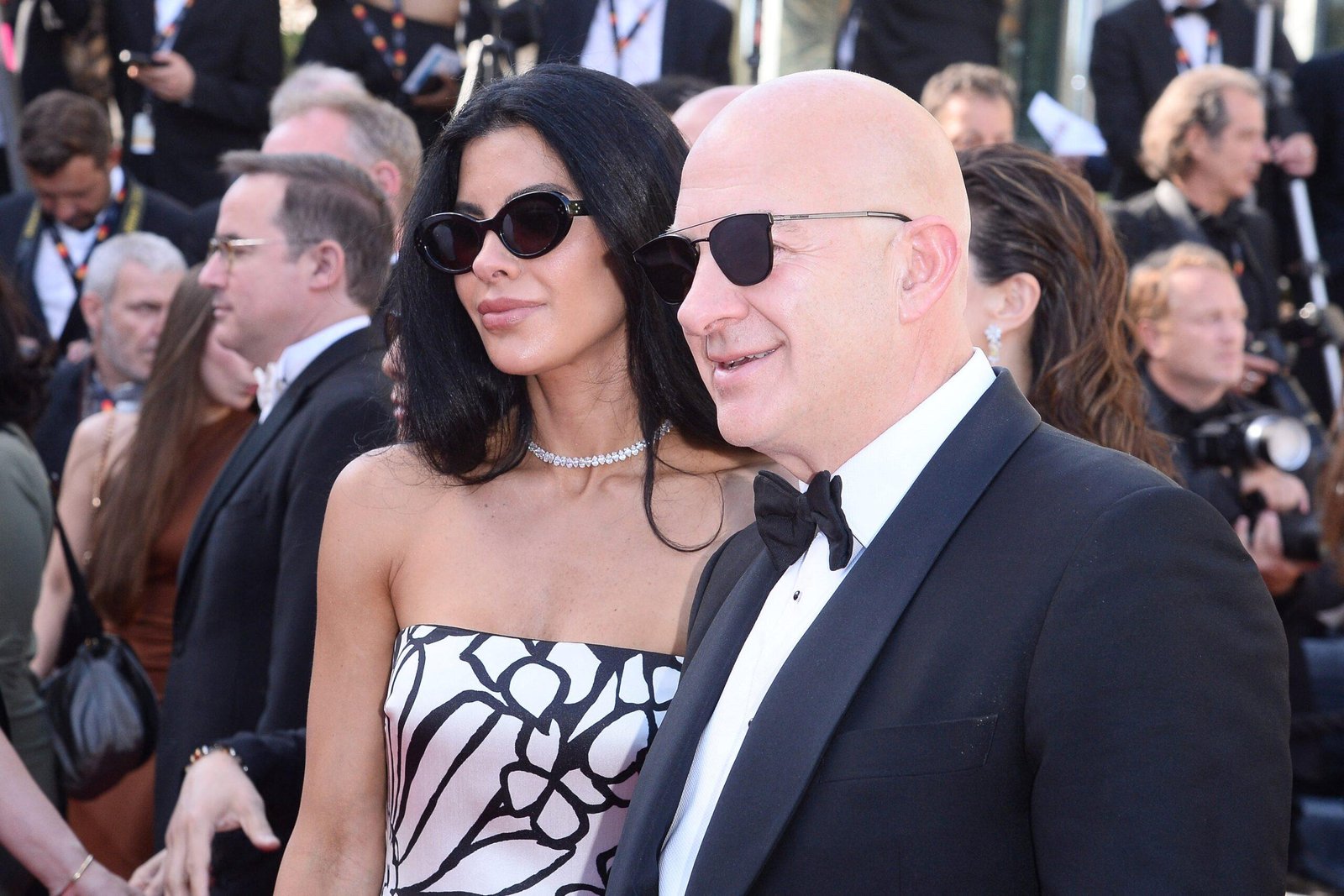 Jeff Bezos and Lauren Sanchez at the first show of Dossier 137 at the Cannes Festival