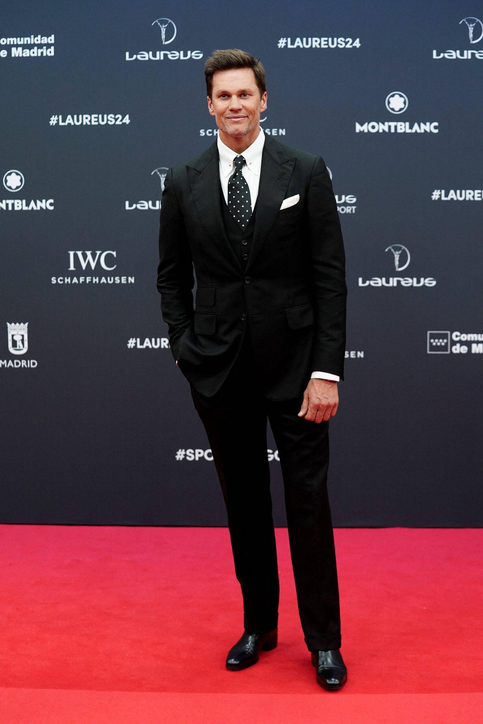 Tom Brady in the red carpet of the twenty -fifth version of the Lawrus <a href=