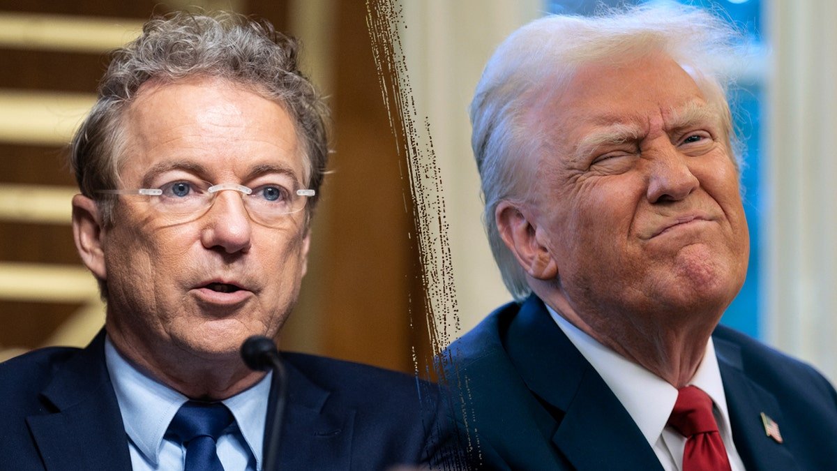 Left: Senator Rand Paul; Right: President Donald Trump