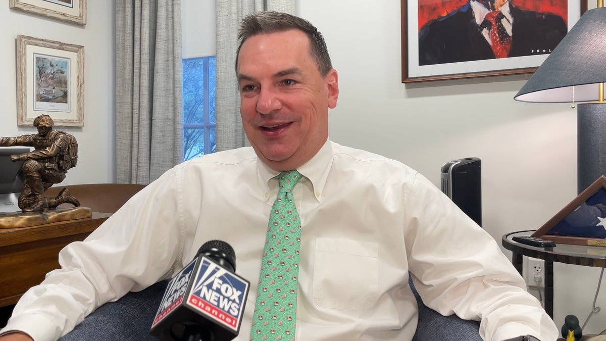 Representative Richard Hudson of North Carolina, Chairman of the National Committee for Republican dogs, was interviewed by Fox News Digital, on April 7, 2025 in Washington, DC.
