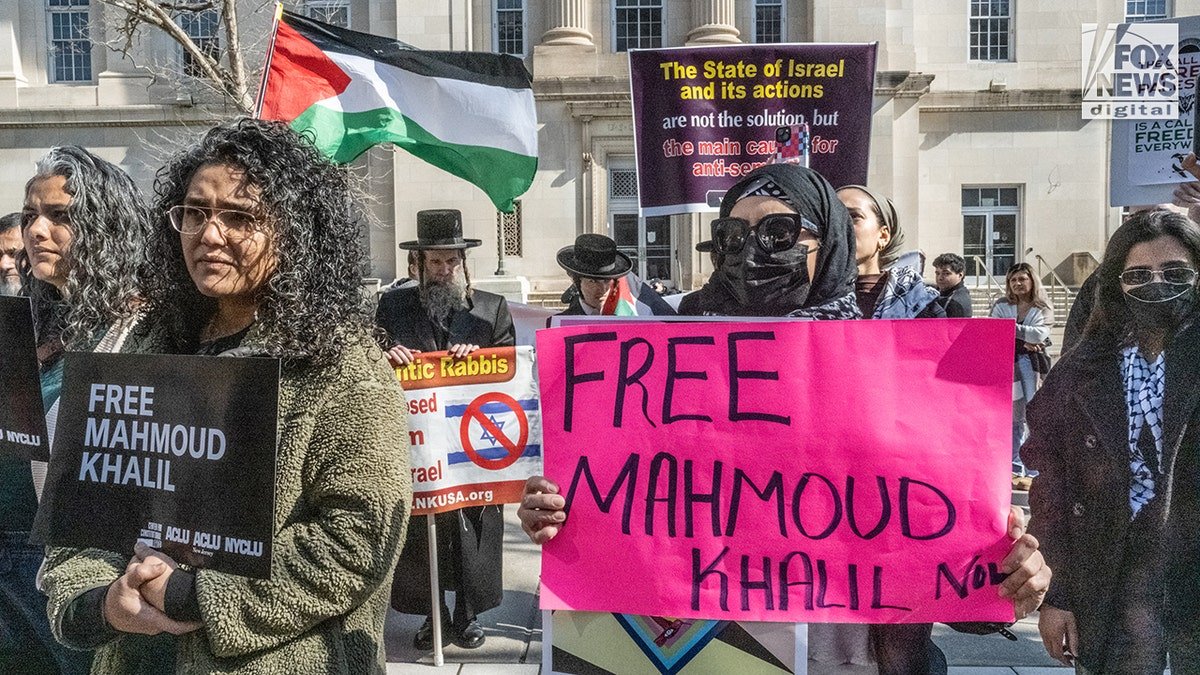 Supporters of supporters of Hamas Mahmoud Khalil, the protest outside the Federal Court