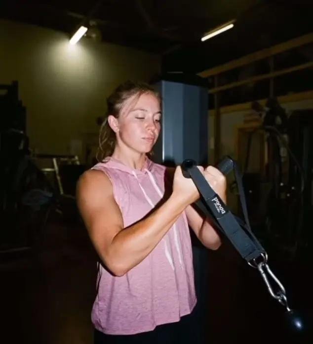 Sydney Suene in the gym