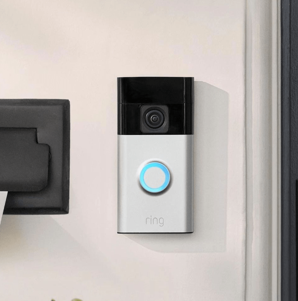 The battery door bell is installed on the house