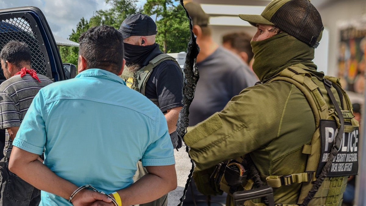 Illegal immigrants were arrested by the ice