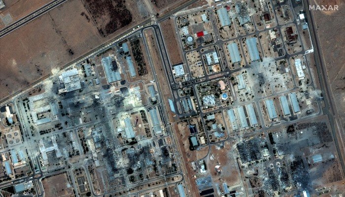 Overview of the damage to the Isfahan Nuclear Technology after the US attack, damage was prolonged on June 22, 2025 through a number of buildings