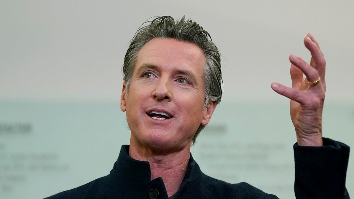 California Governor Gavin New Roosom speaks