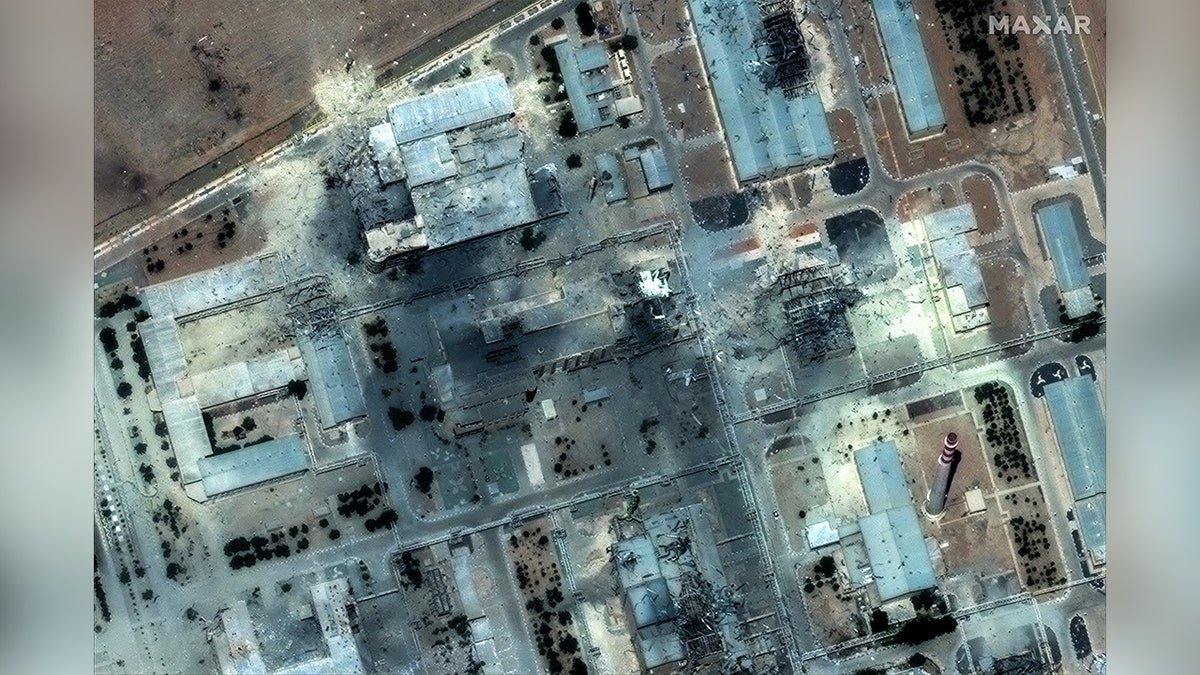 Satellite image of the air raid