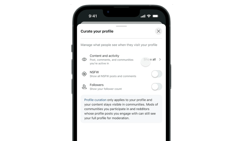New Reddit controls.