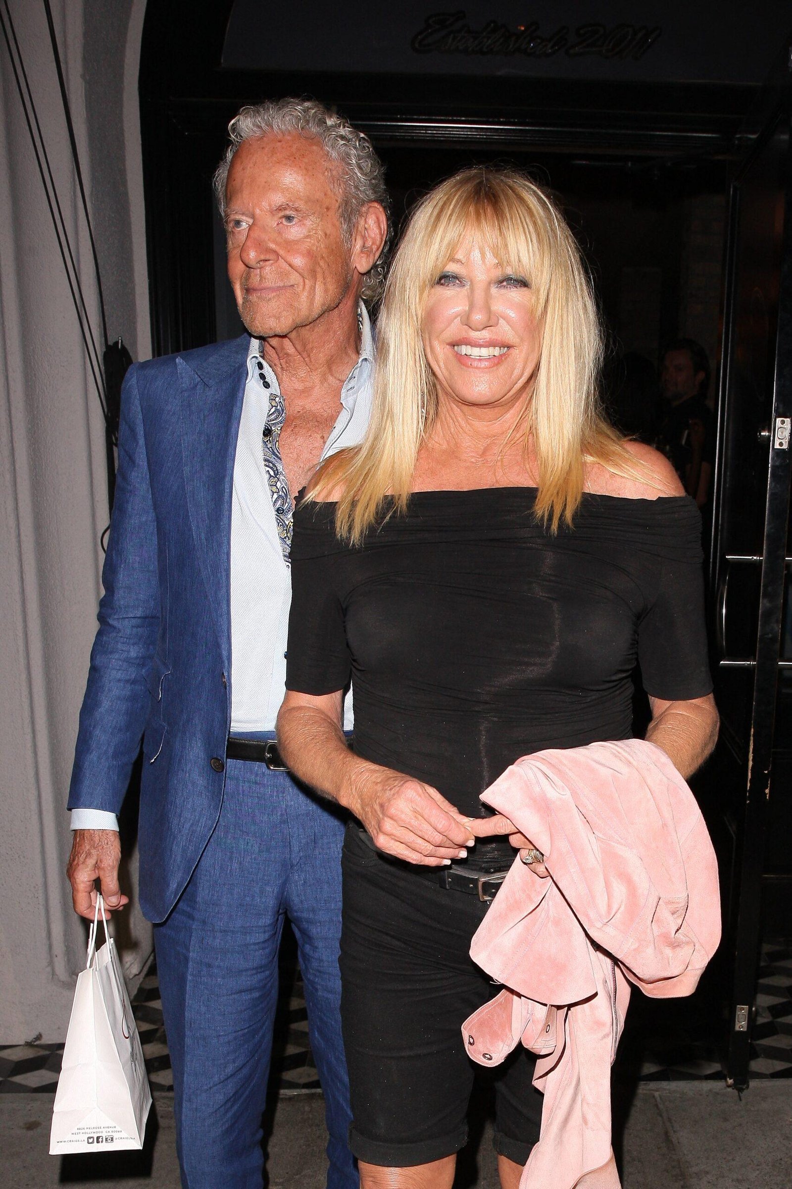 Susan Somers and her husband Alan Hamel were seen leaving Craig restaurant after dinner on Emmy's night
