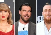 Taylor Swift Travis Kelce and George Kittle Jam to Love.jpeg