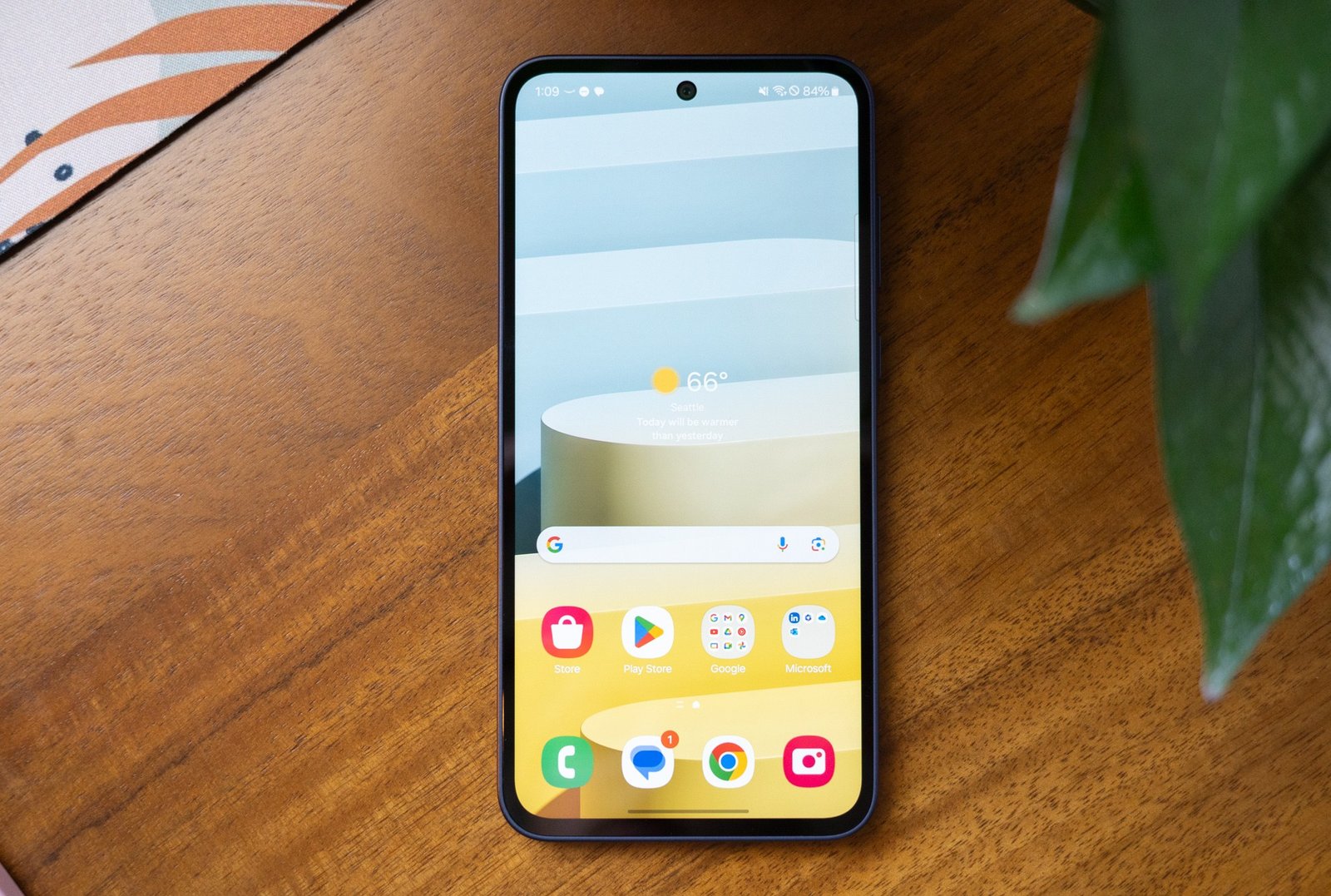 Samsung A53 5G on an office