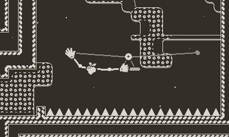 It is still a small turnip game that shows turnip with weapons and large hand clinging to an animated platform over a layer of nails