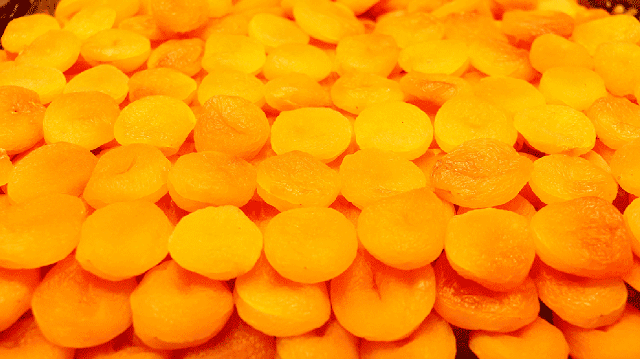 Dried apricots in a <a href=