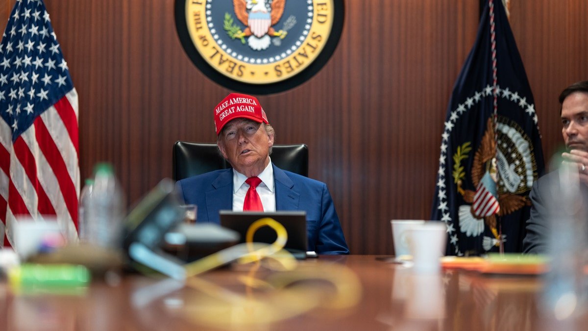 President Trump in the position room