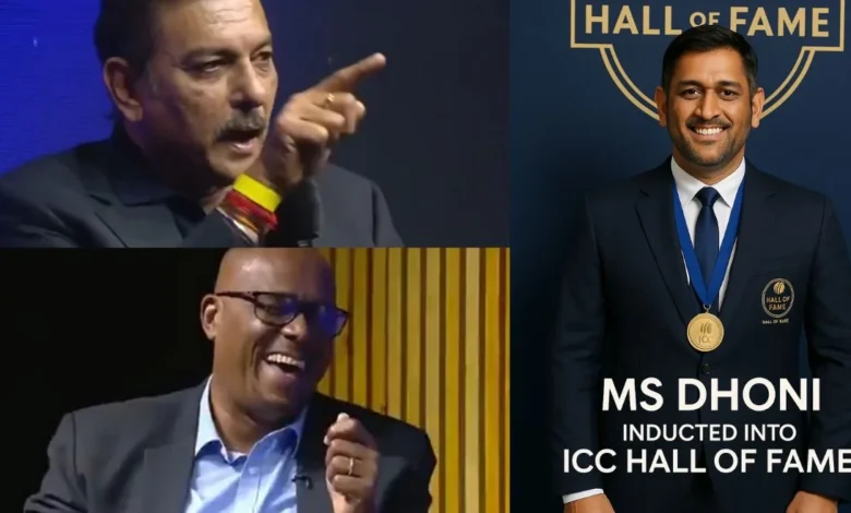 WATCH Ravi Shastris witty ‘pickpocket remark as MS Dhoni enters.webp.webp