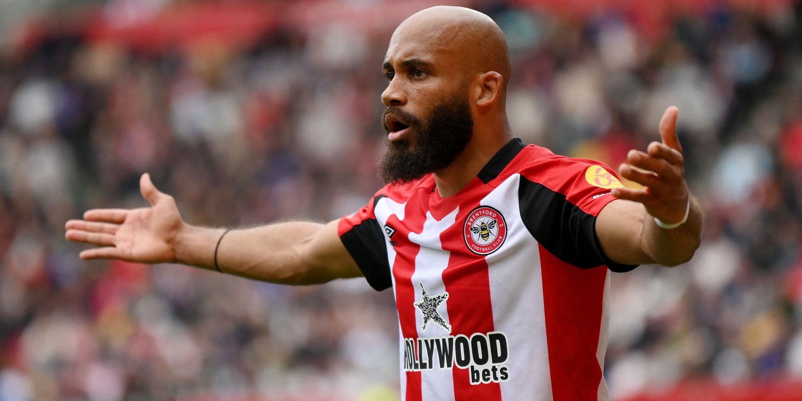 Burnford Brian Mbomo reacts