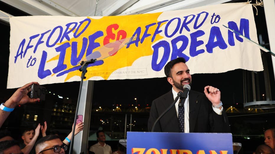 Zahran Mamdani speaks during the event