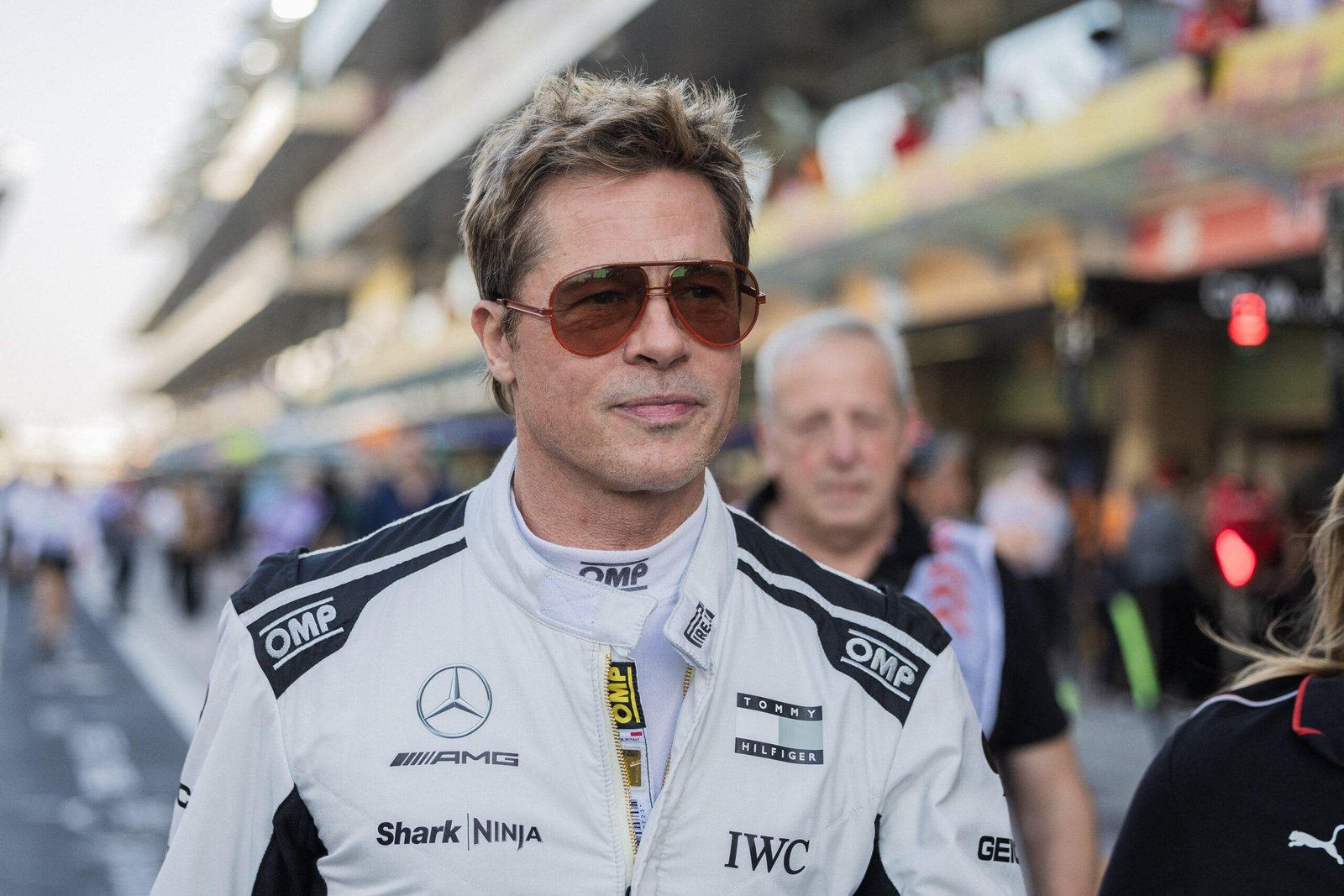 Brad Pitt on a group of F1