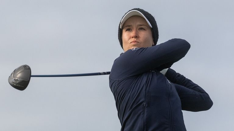 Shera Tamburly connects the initiative at the KPMG Irish Women Championship (Tristan Jones/D)
