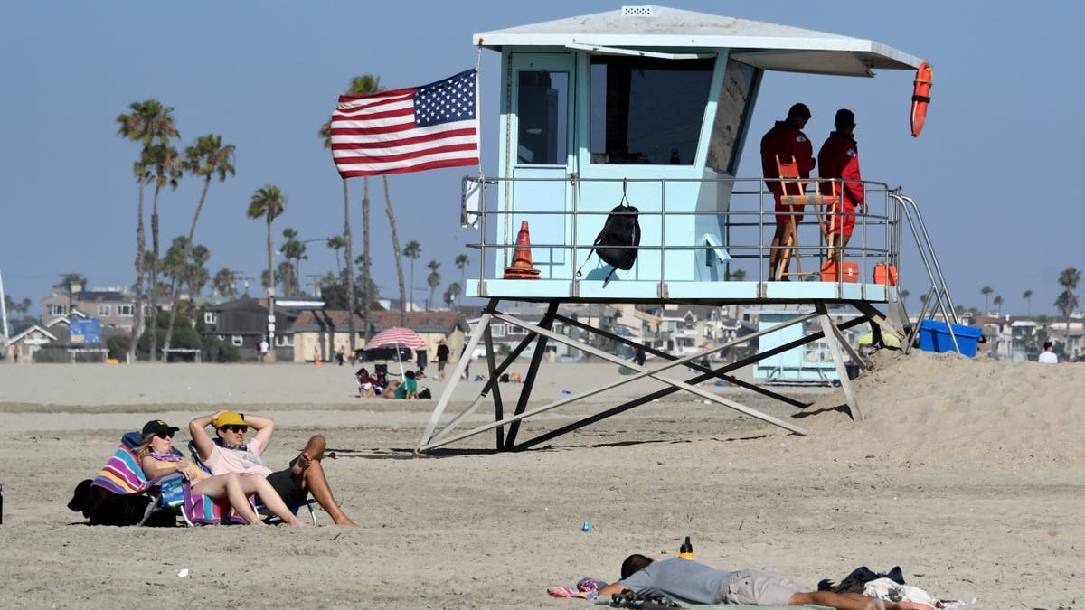 Rescuers at work in California