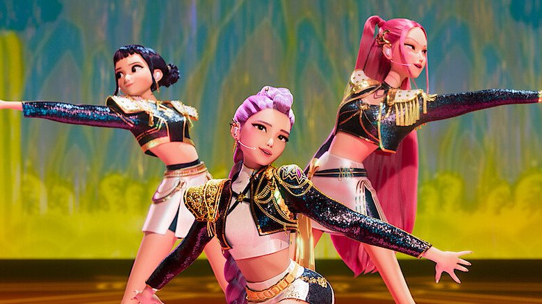 Hunter/X Performance on the stage in the KPOP demon hunters