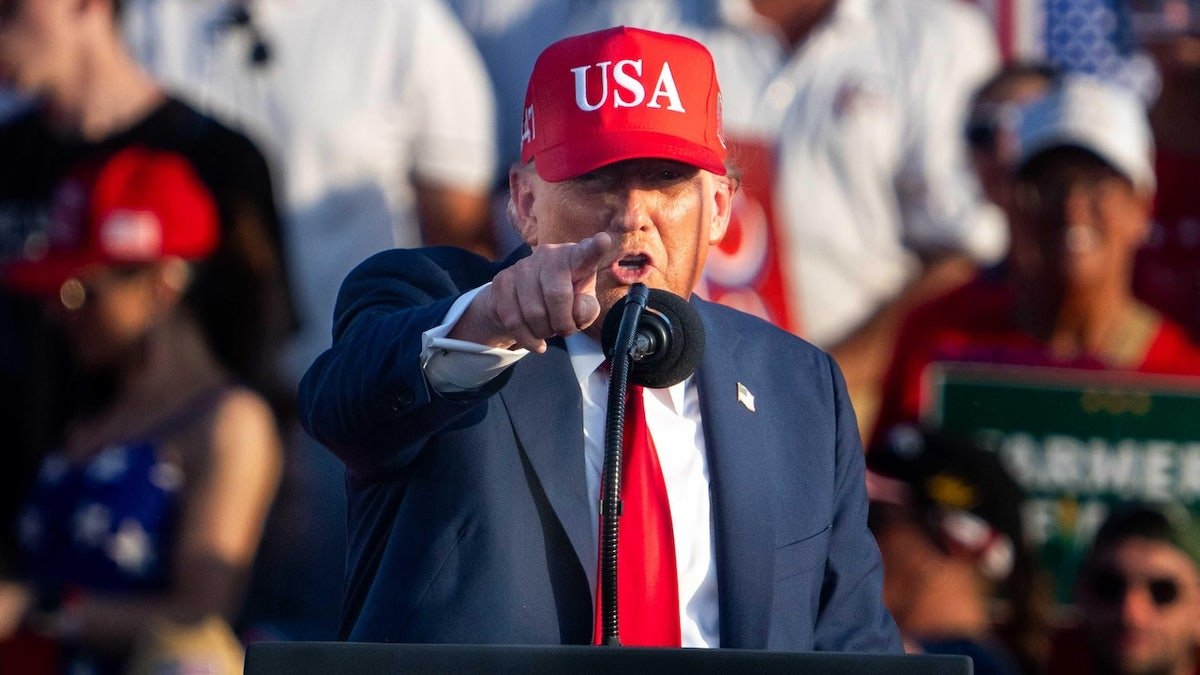 President Donald Trump speaks during the launch of the American 250 on July 3, 2025, in Iowa Ferguds.