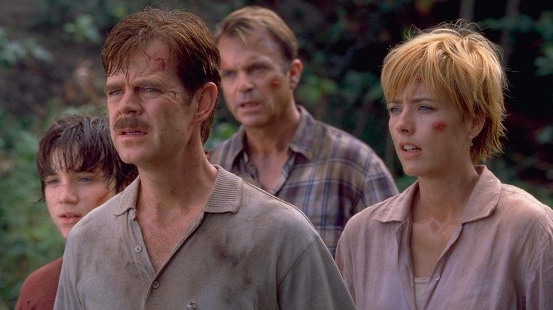 The Kirby family and Dr. Grant stand together at the birth of the global Jurassic