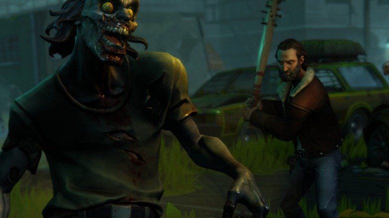 Rick Grames sneaks on pedestrians in an abomination, which is dead walking: empires