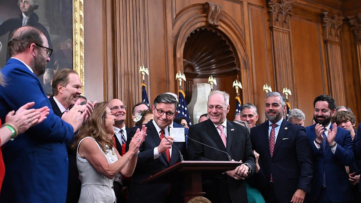 The President of Johnson and the home of the Republican Party celebrate the signing of a big beautiful invoice