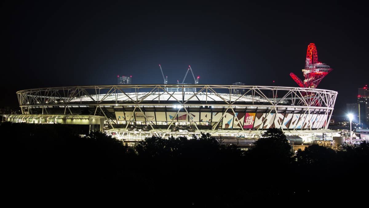 A photo of the London Stadium at West Ham United Football Club