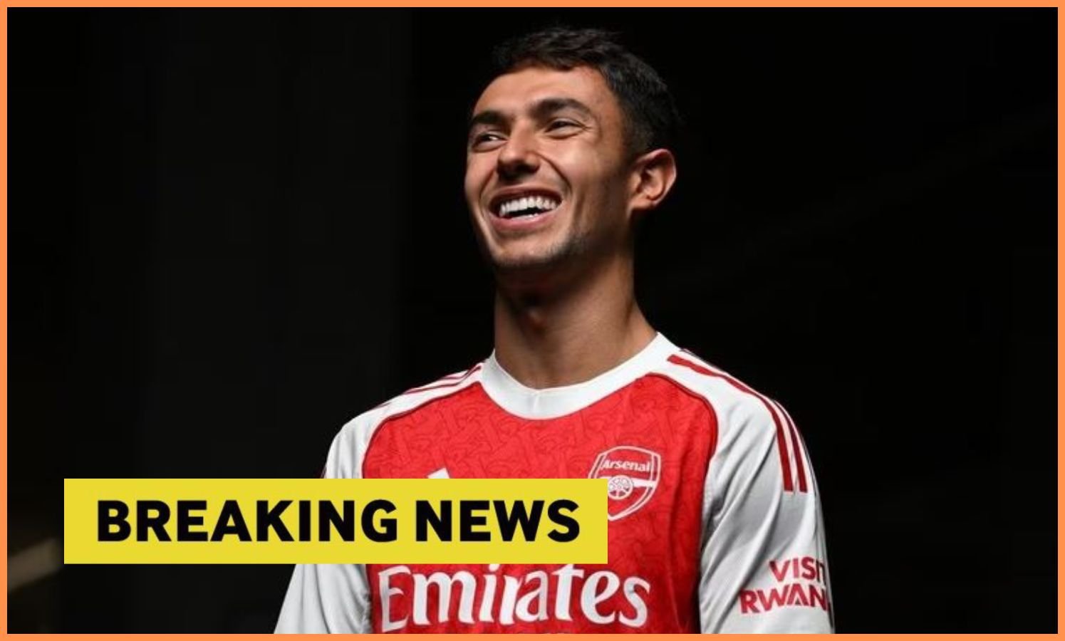 Martin Zobmindi is presented in his arsenal kit, in addition to the banner of urgent news