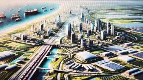 The concept of the post -war Gaza from the surface of the slide 