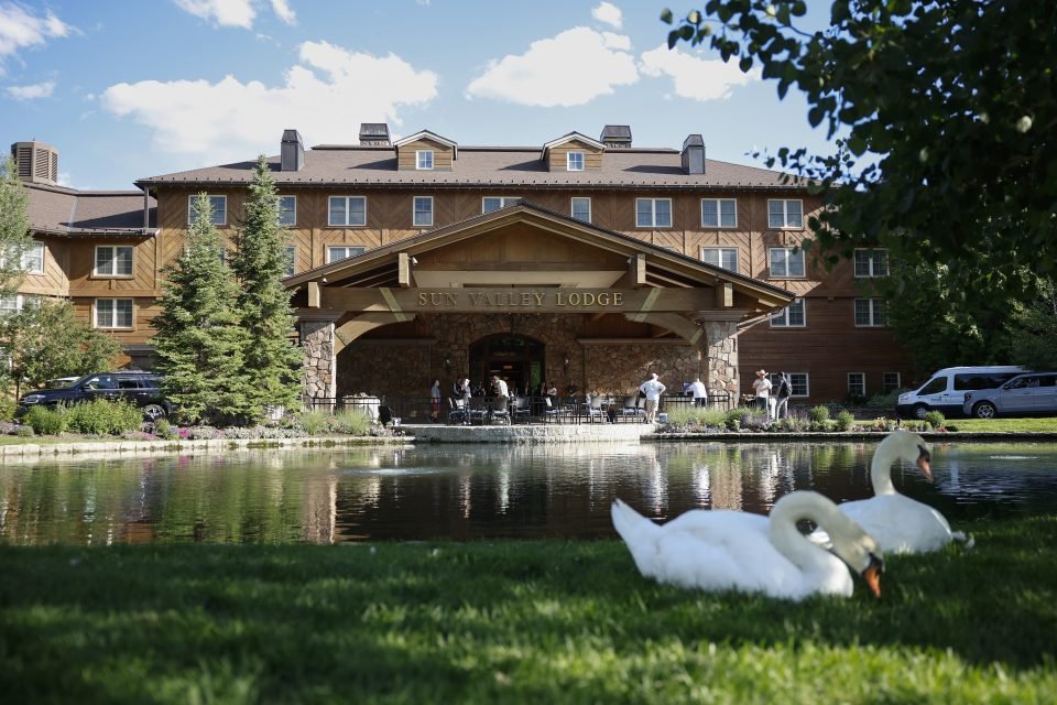 The Sun Valley Lodge is seen with the Allen & Company Sun Valley Conference on July 8, 2025 in Sun Valle, Idaho.
