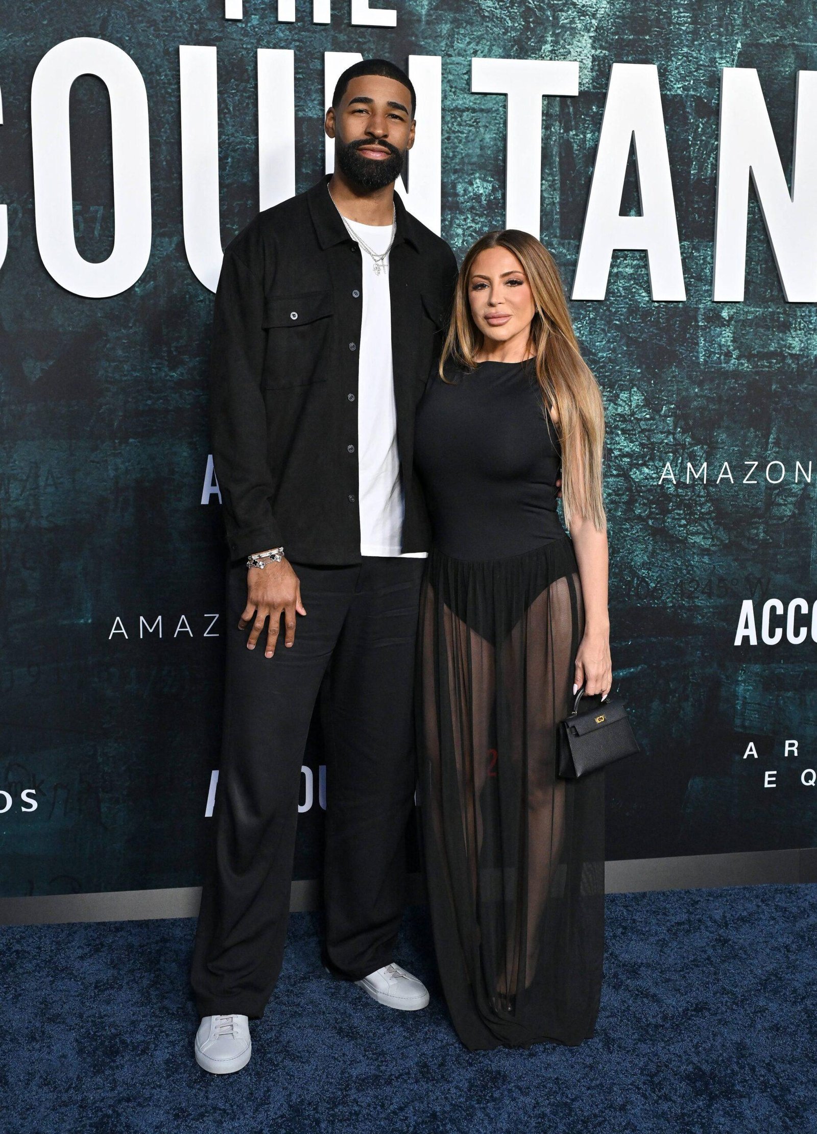 Jeff Kobe and Larsa Pene at the first show of accountants in Los Angeles