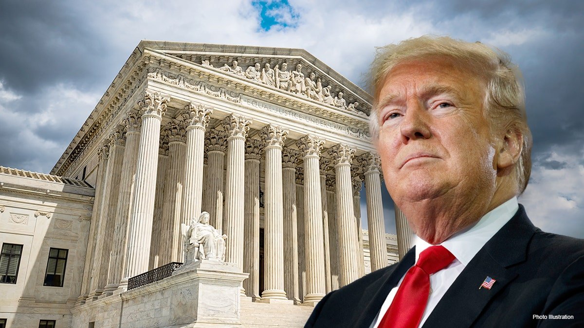 Trump and the Court of Building Image Drawing