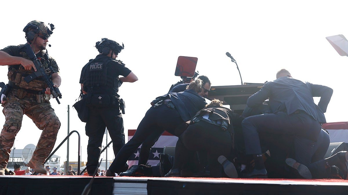 President Donald Trump was transferred abroad during a mass rally
