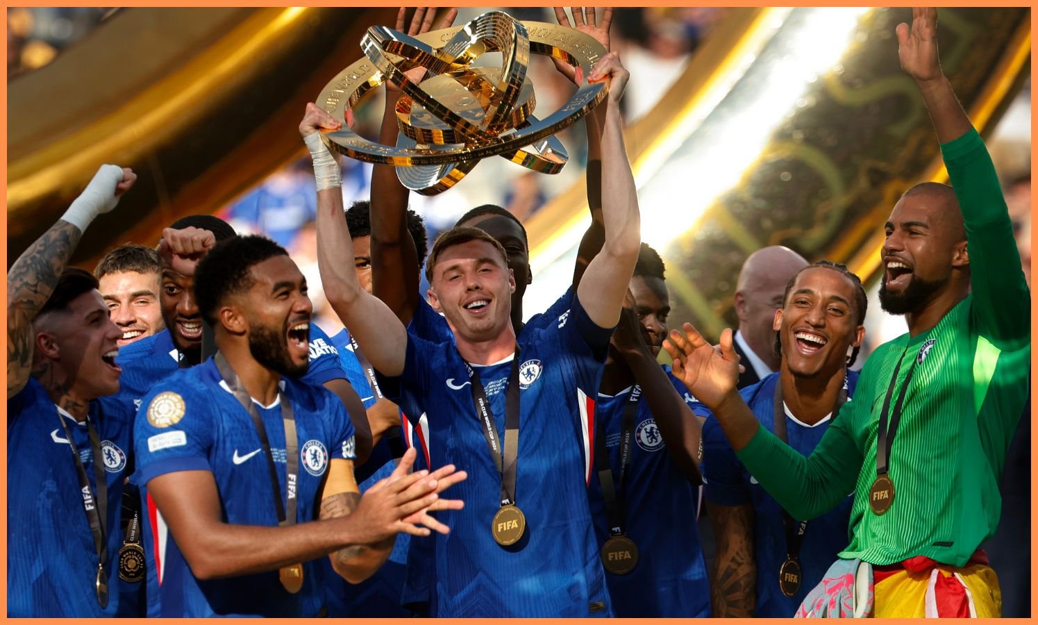 Chelsea players celebrate