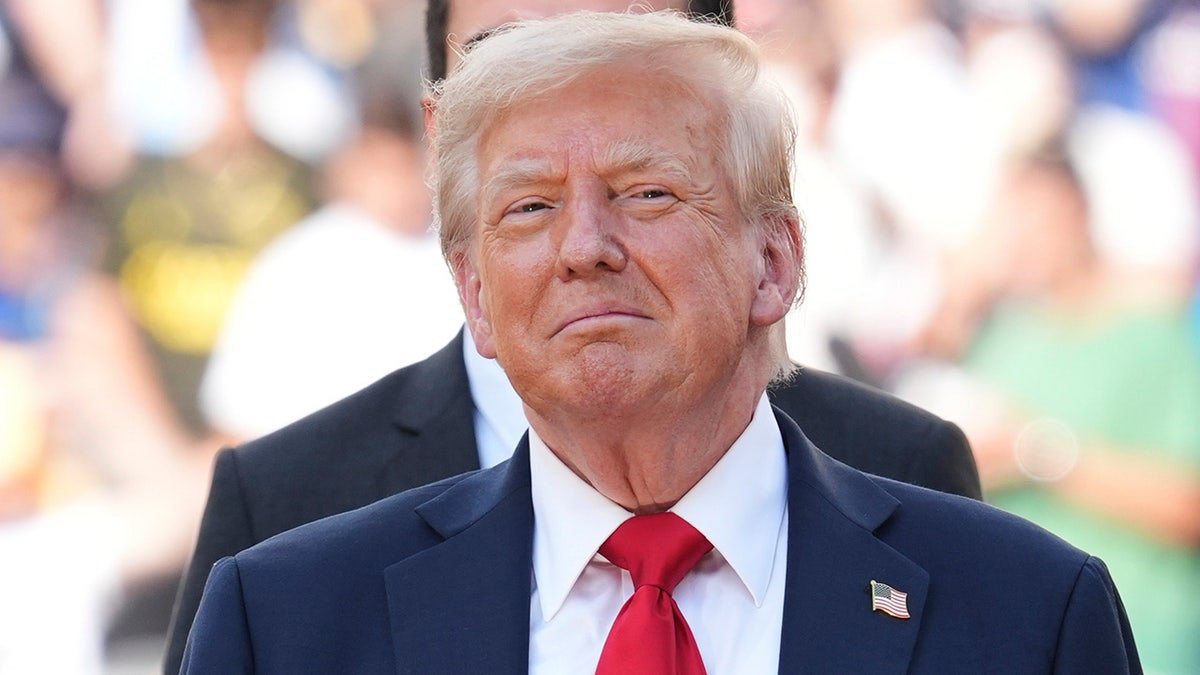 President Trump is smiling