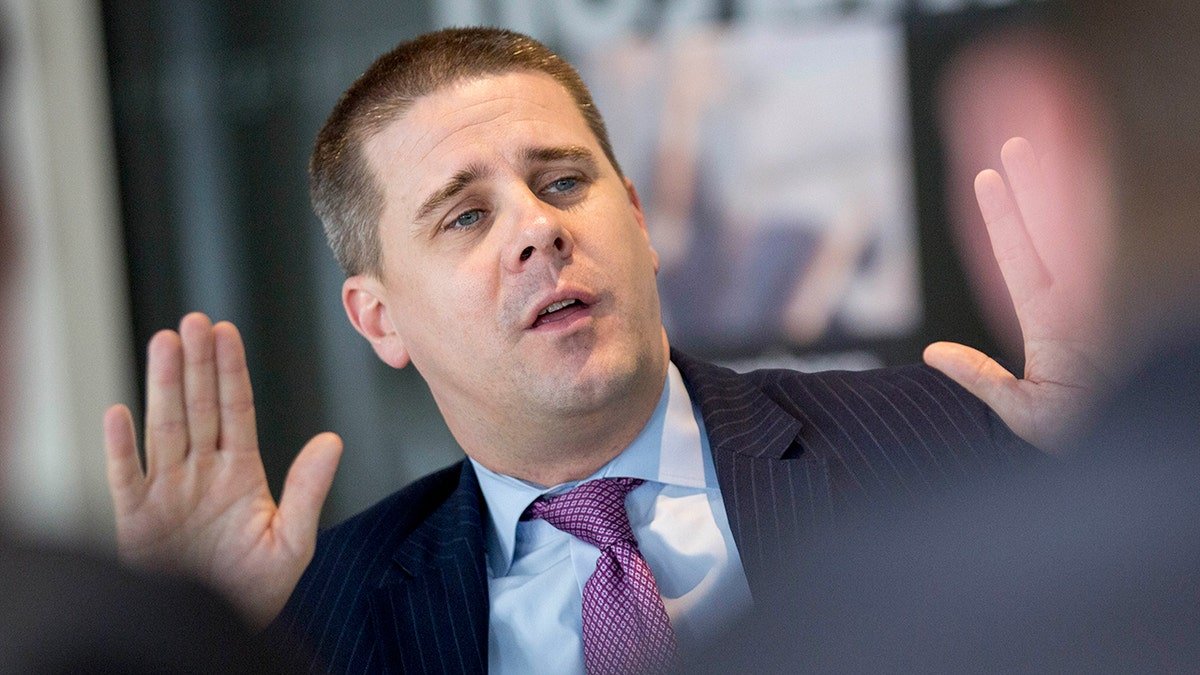 Pfeiffer puts his hands while interviewing