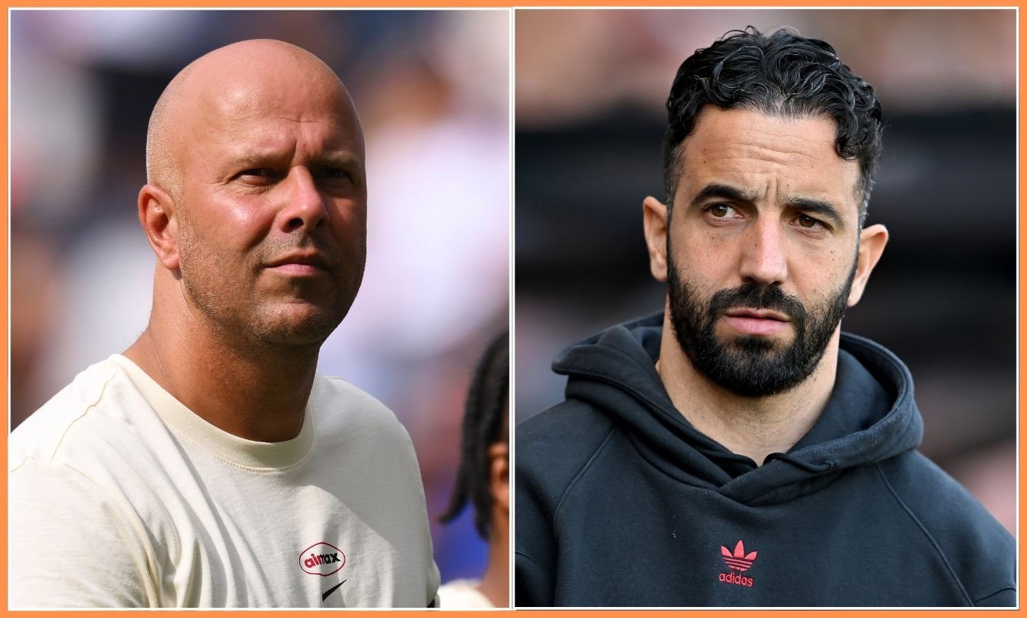 Arne Slot and Ruben Amorim