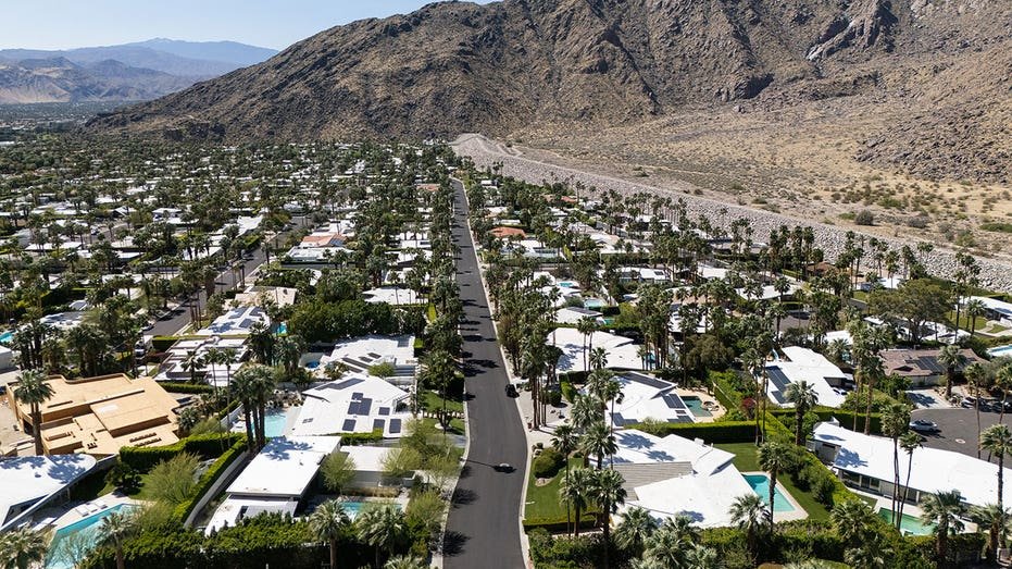 Palm Springs, California - April 05: Vista Las Palace neighborhood in Palm Springs, California on Saturday, April 5, 2025. (Myung J. Chun / Los Angeles Times via Getty Images)