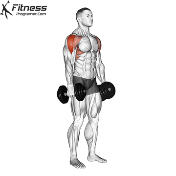 Lifting side dumbbells
