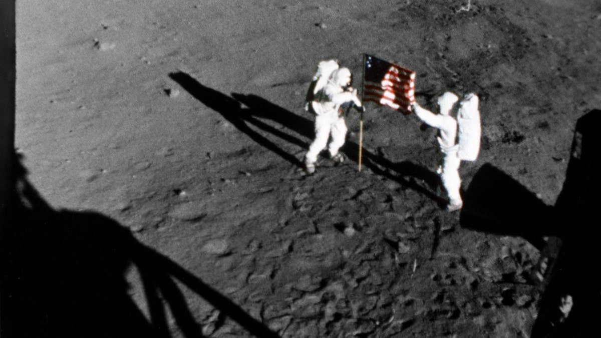 The first flag on the moon